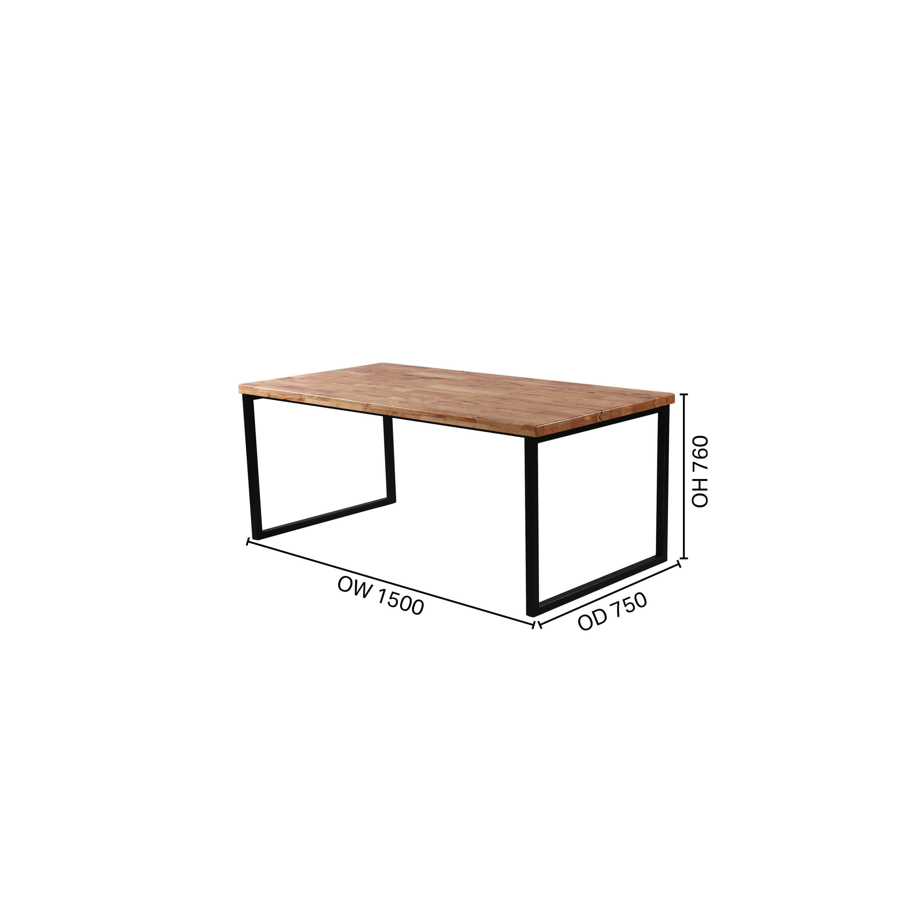 Ricky Dining Table w/ Butcher Top – W1500